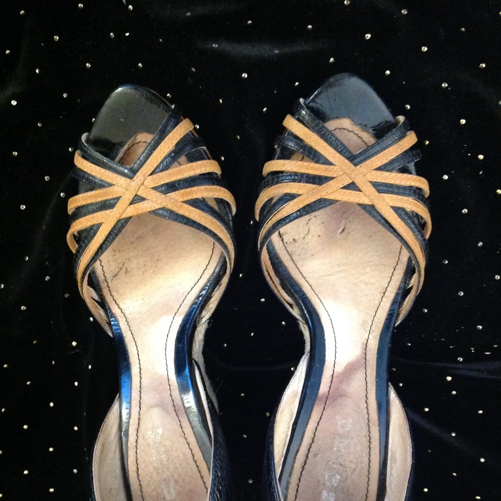 Wedge strappy sandals